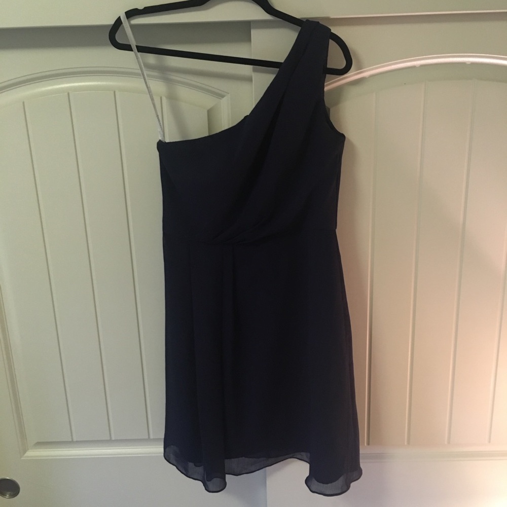 Navy Blue, knee-length, bridesmaid dress